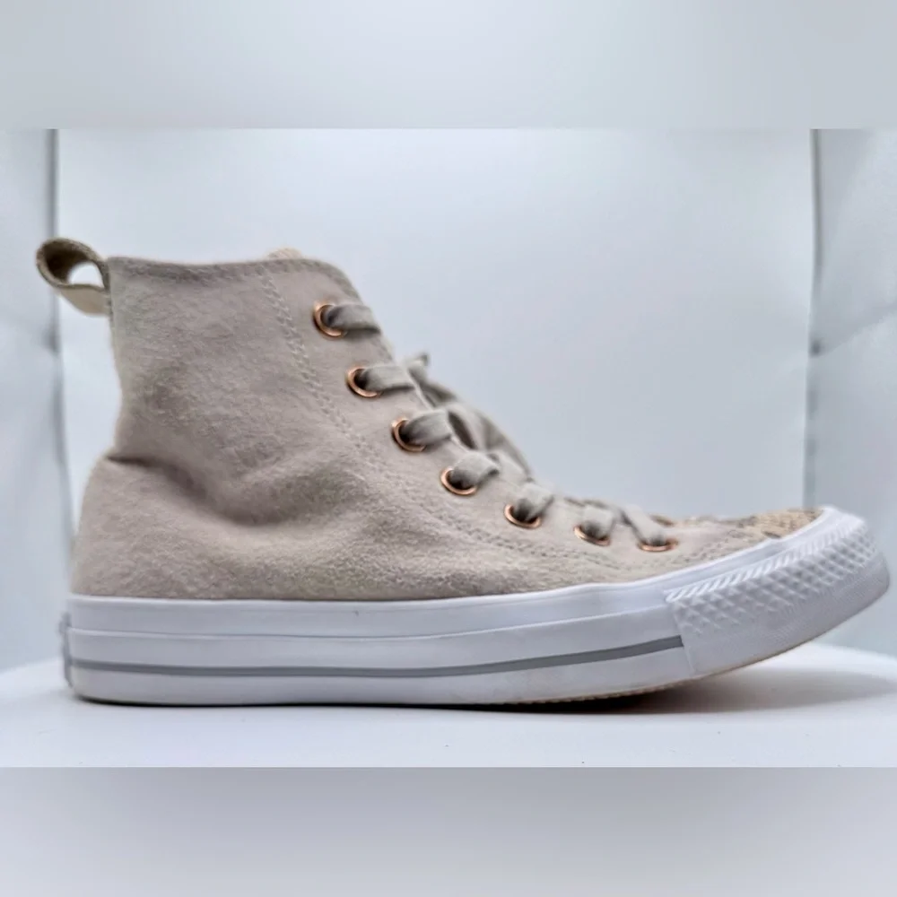 Converse Chuck Taylor All Star Lux Mid Papyrus Snakeskin High Top‎ Women's Sz 6